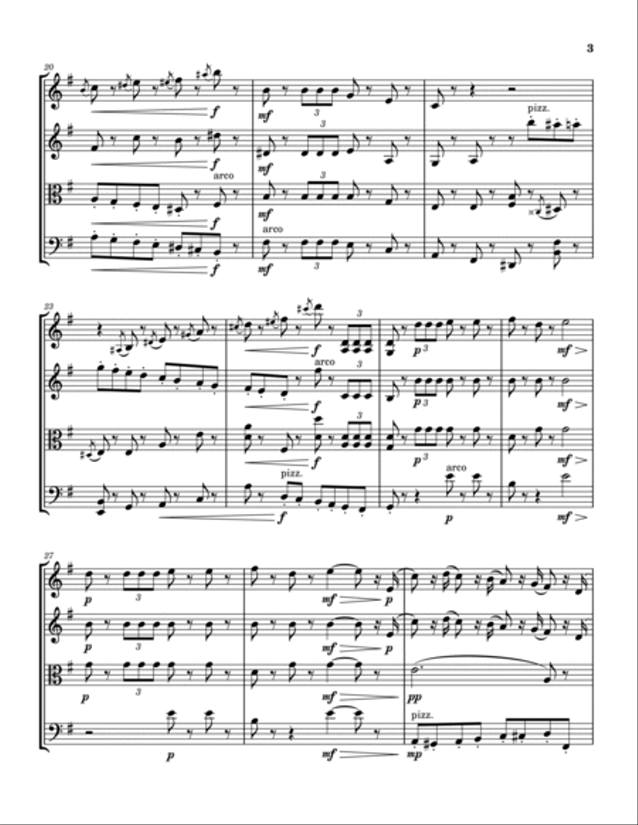 The Nutcracker Suite, Op. 71a: March String Quartet scores gallery preview page 3