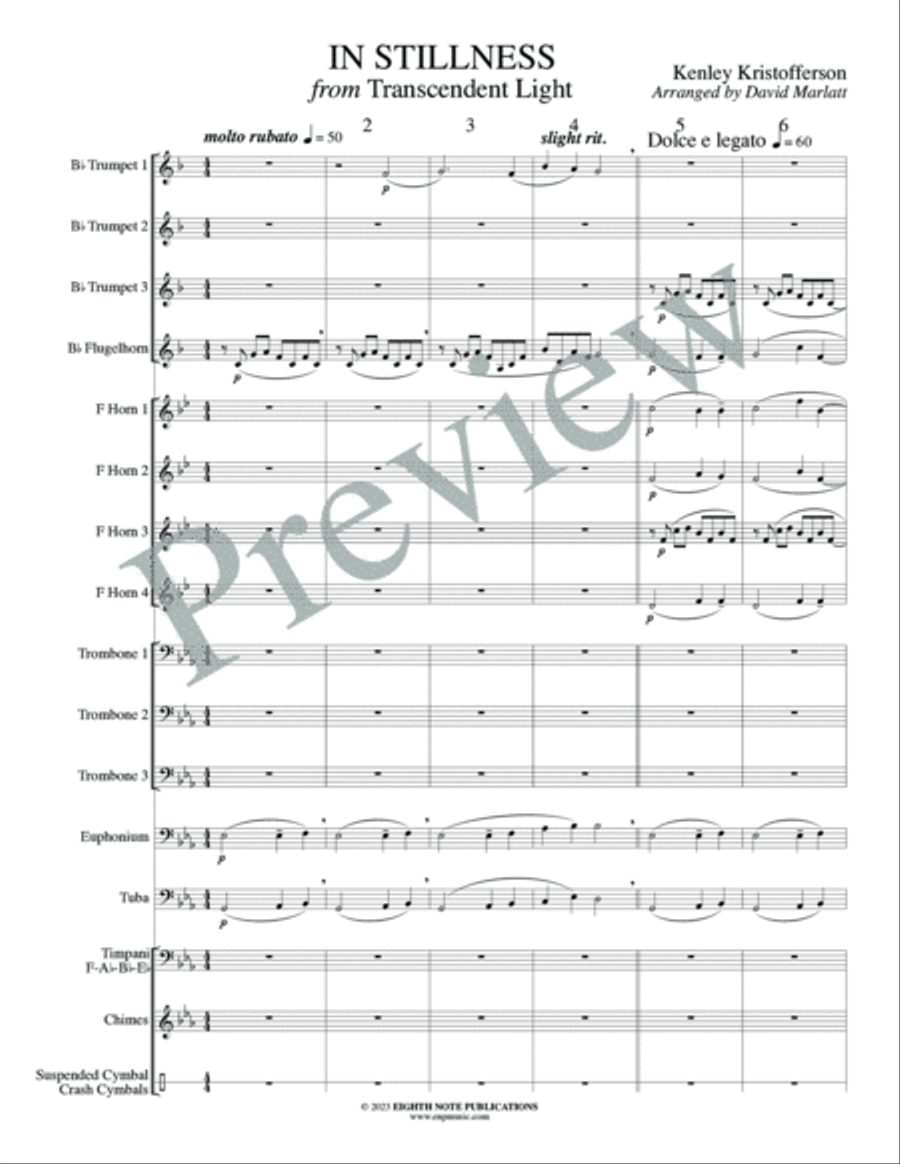 In Stillness from Transcendent Light Score scores gallery preview page 3