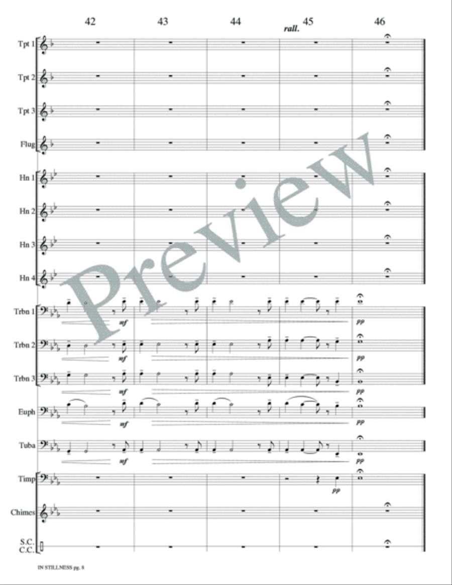 In Stillness from Transcendent Light Score scores gallery preview page 10