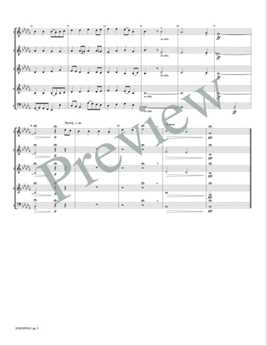 Kingsfold by David Marlatt Woodwind Ensemble - Sheet Music page 7