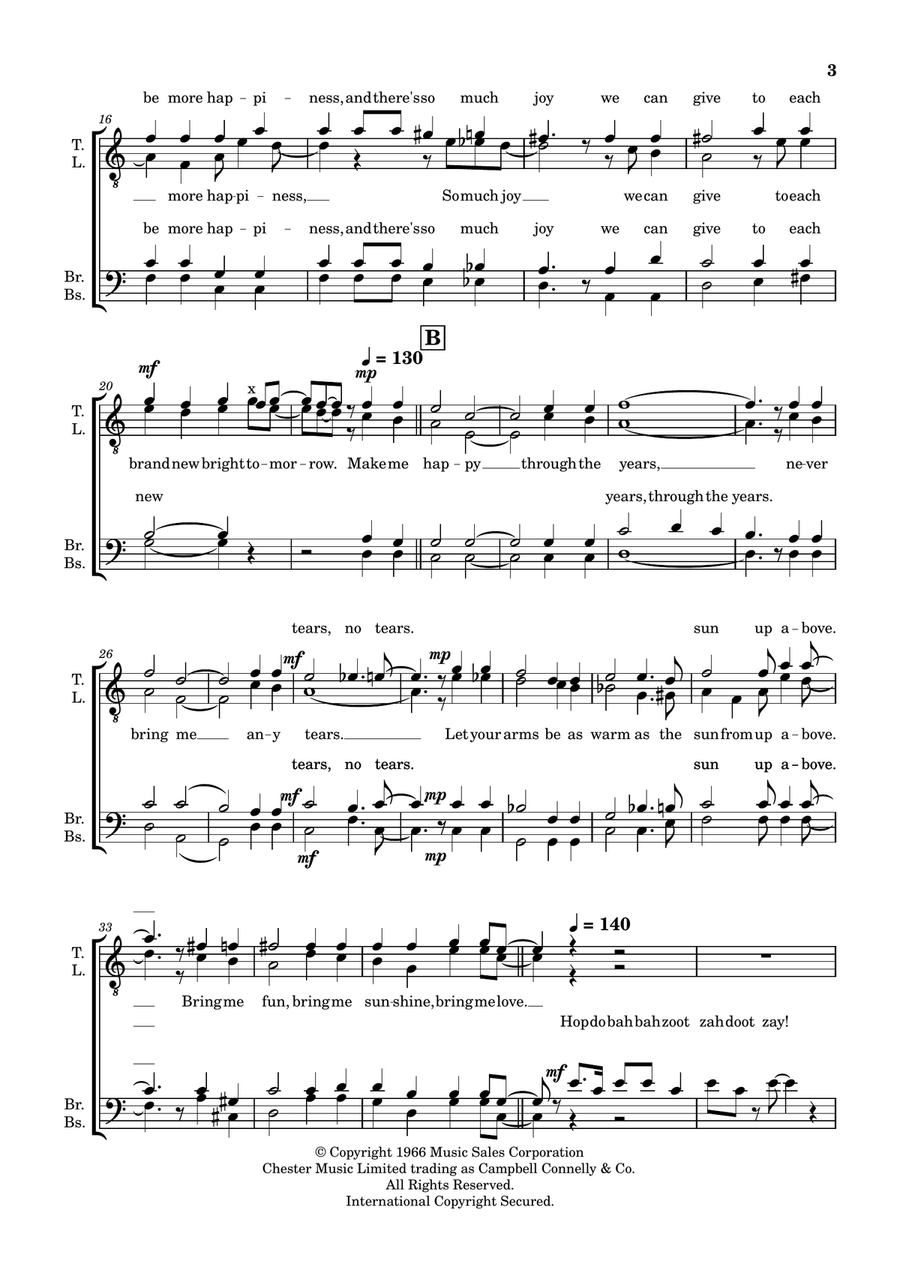 Bring Me Sunshine TTBB scores gallery preview page 3
