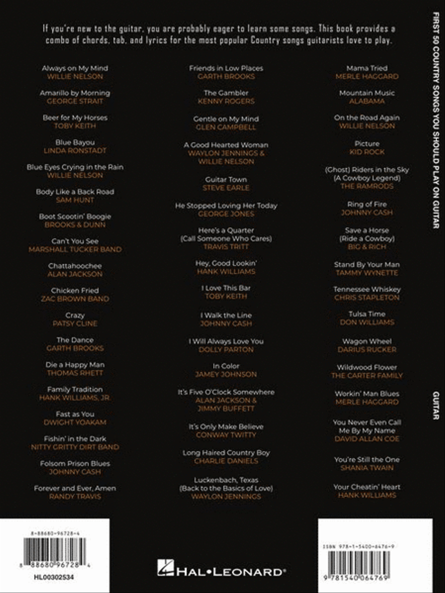 First 50 Country Songs You Should Play on Guitar Electric Guitar scores gallery preview page 8
