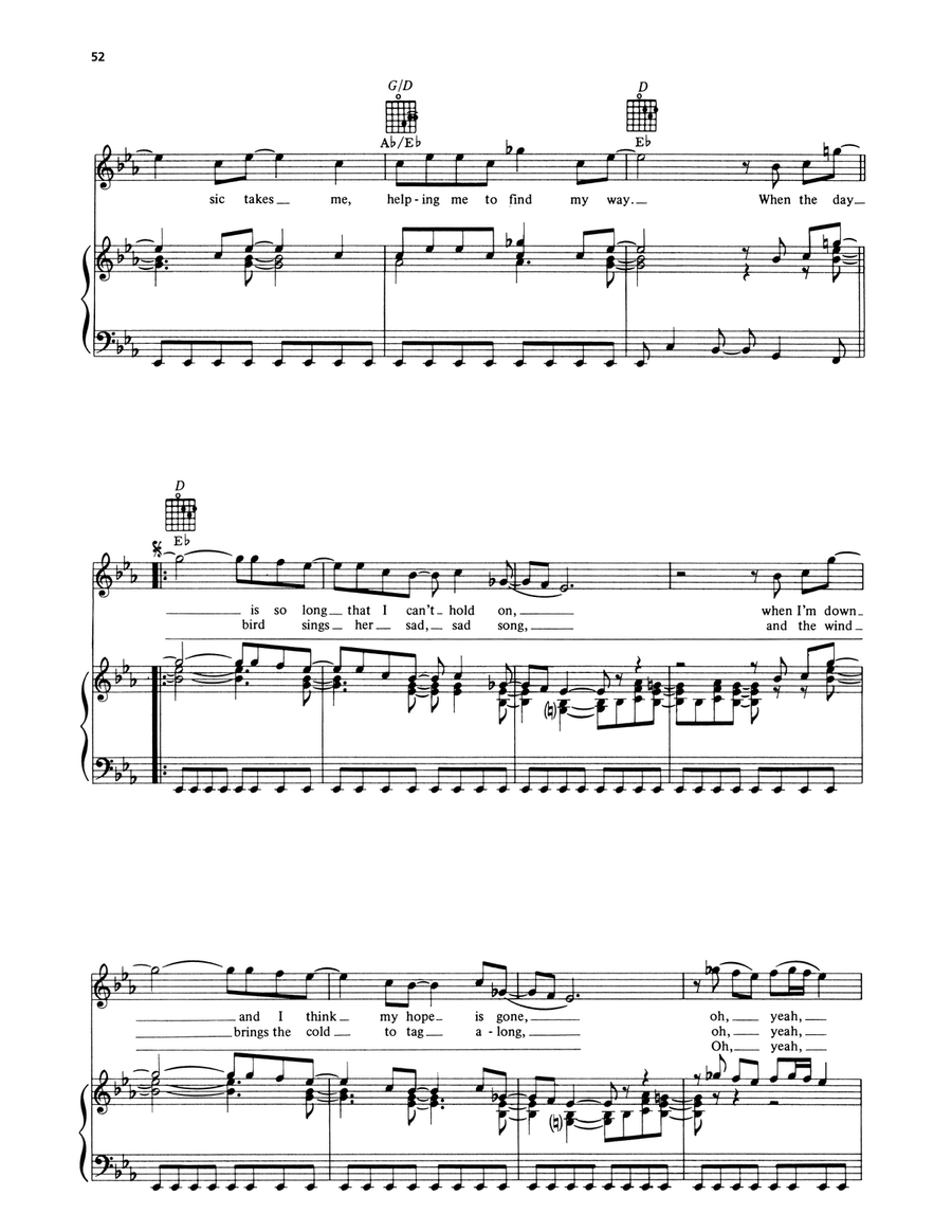 That's When The Music Takes Me Piano, Vocal, Guitar scores gallery preview page 2