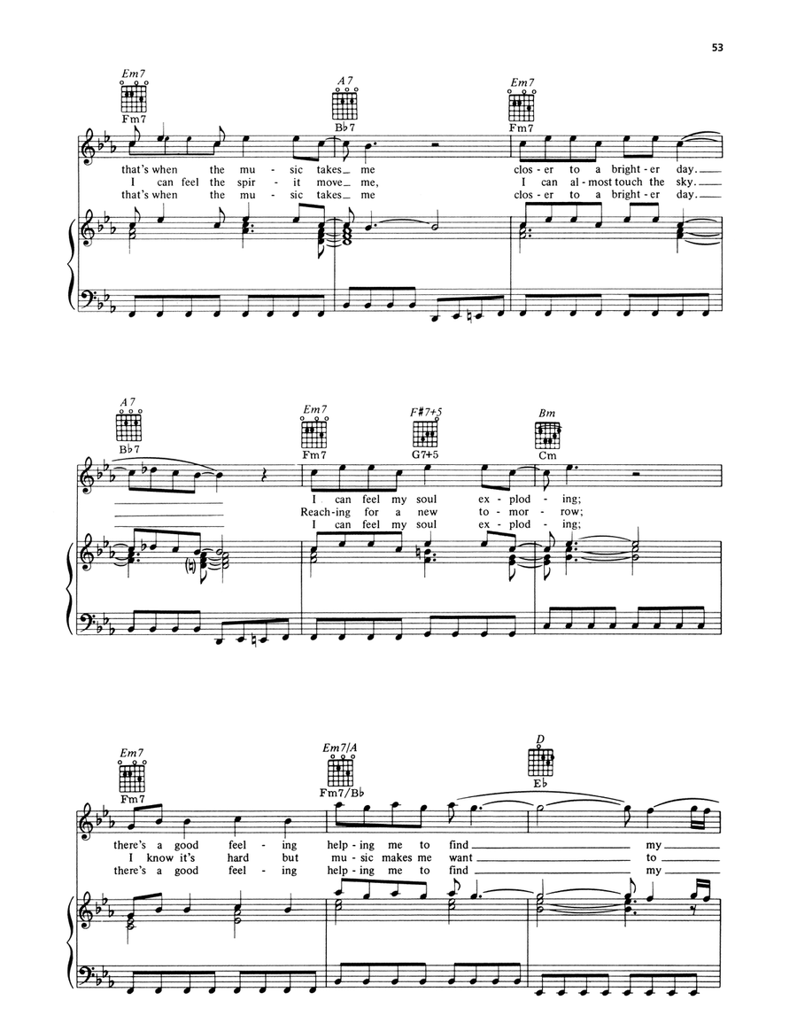 That's When The Music Takes Me Piano, Vocal, Guitar scores gallery preview page 3