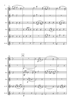 Christmas Waltz. Original for Flute Choir. Early Intermediate. Flute Choir scores gallery preview page 3
