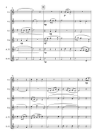 Christmas Waltz. Original for Flute Choir. Early Intermediate. Flute Choir scores gallery preview page 5