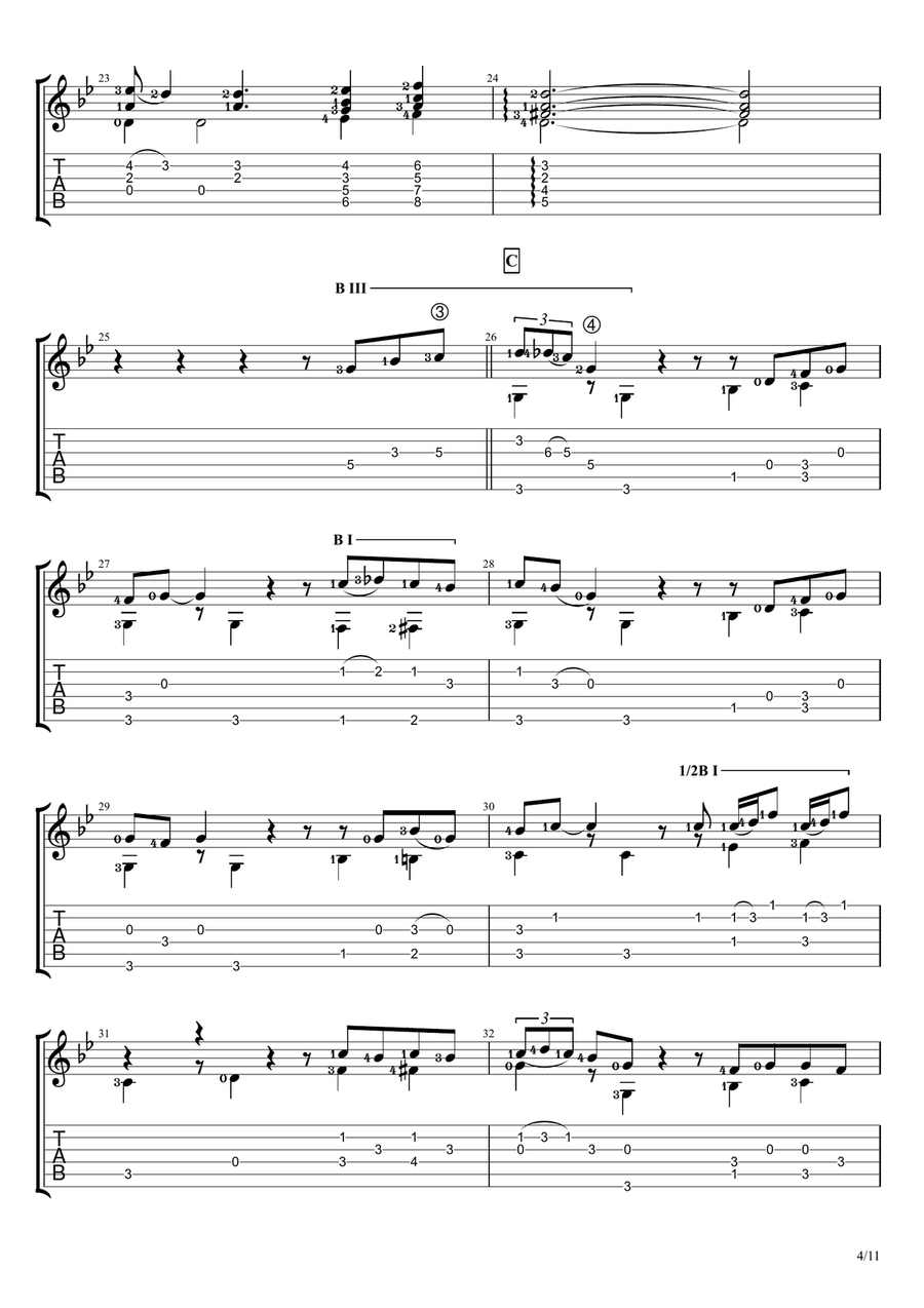 Mission: Impossible Theme (mission Accomplished) Guitar Solo scores gallery preview page 4