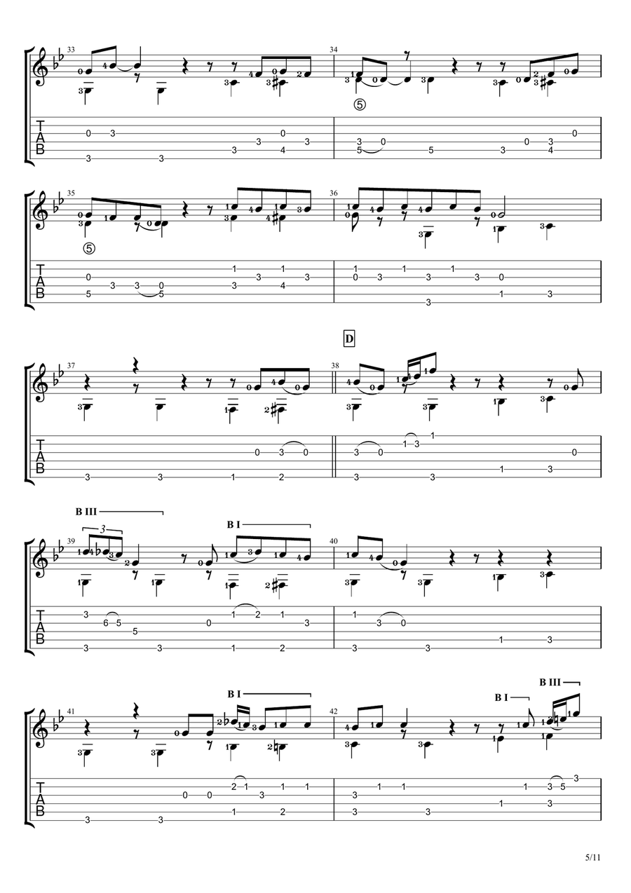 Mission: Impossible Theme (mission Accomplished) Guitar Solo scores gallery preview page 5