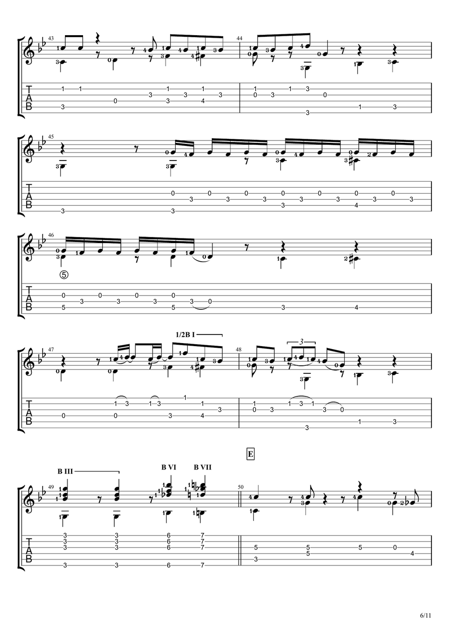 Mission: Impossible Theme (mission Accomplished) Guitar Solo scores gallery preview page 6