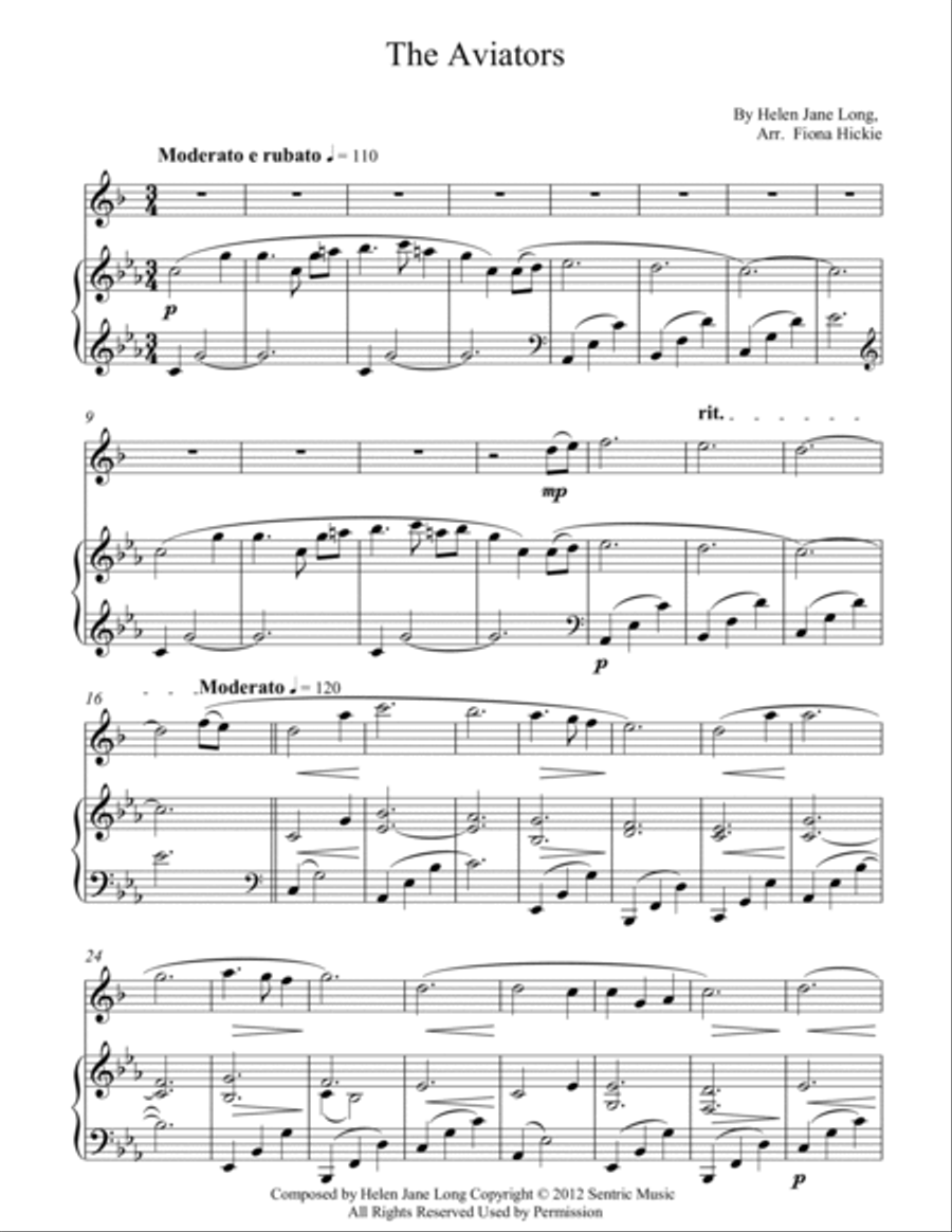 The Aviators Clarinet Solo scores gallery preview page 2