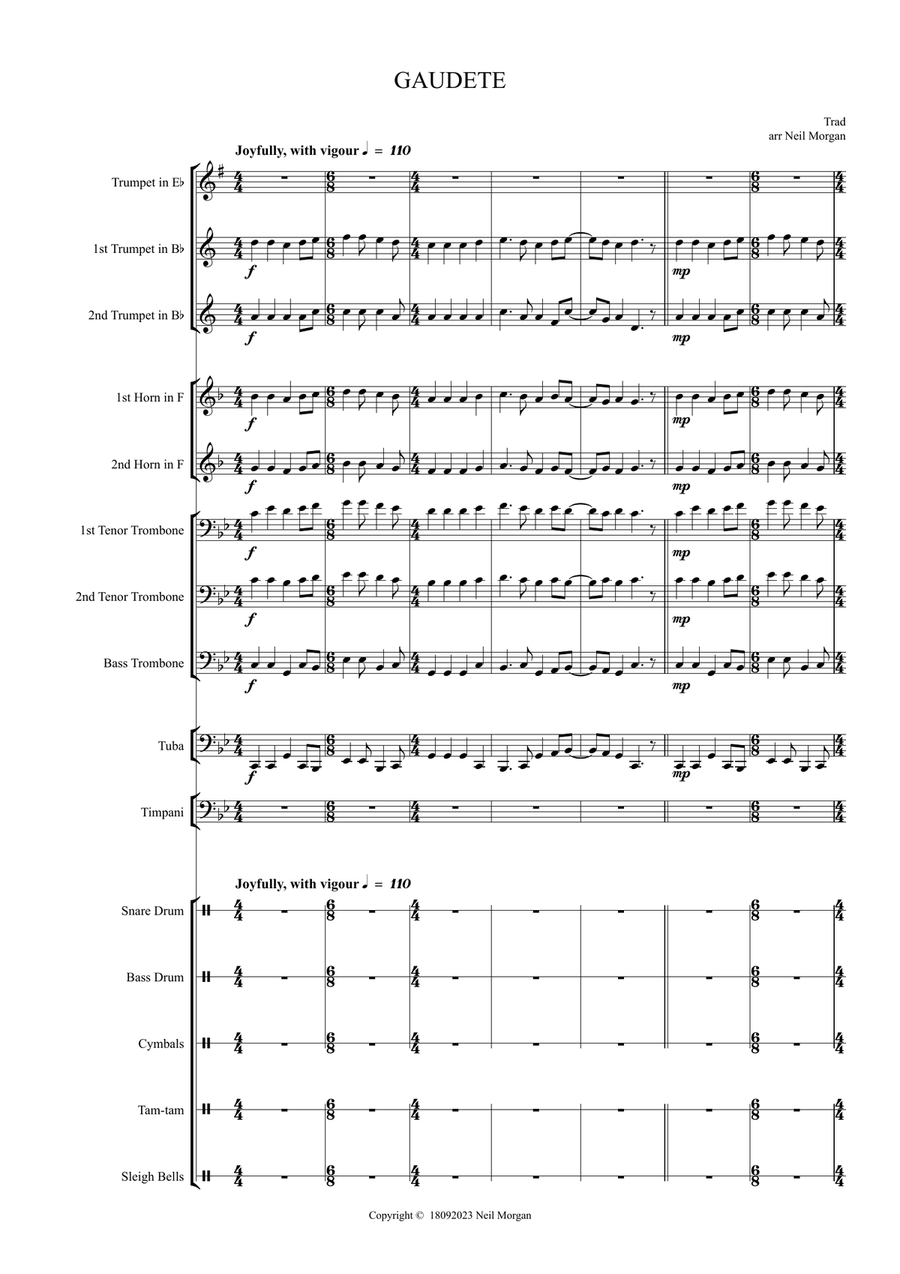 Gaudete Brass Ensemble scores gallery preview page 2