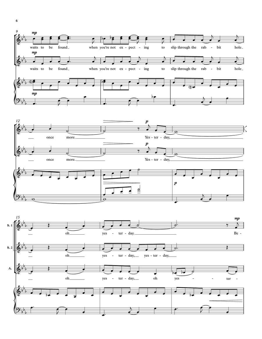 Yesterday, Today, and Tomorrow SSA scores gallery preview page 4