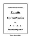 Four-Part Sweelinck Chanson for ATBB Recorder Quartet