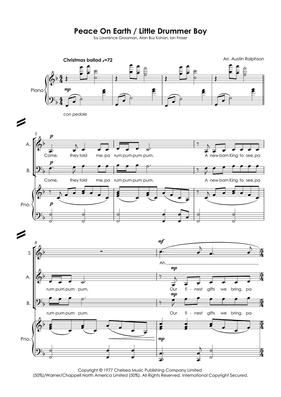 Peace On Earth Small Ensemble scores gallery preview page 3