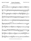 Sweet Elisabeth, arranged for Solo B flat Trumpet and Concert Band Letter Size