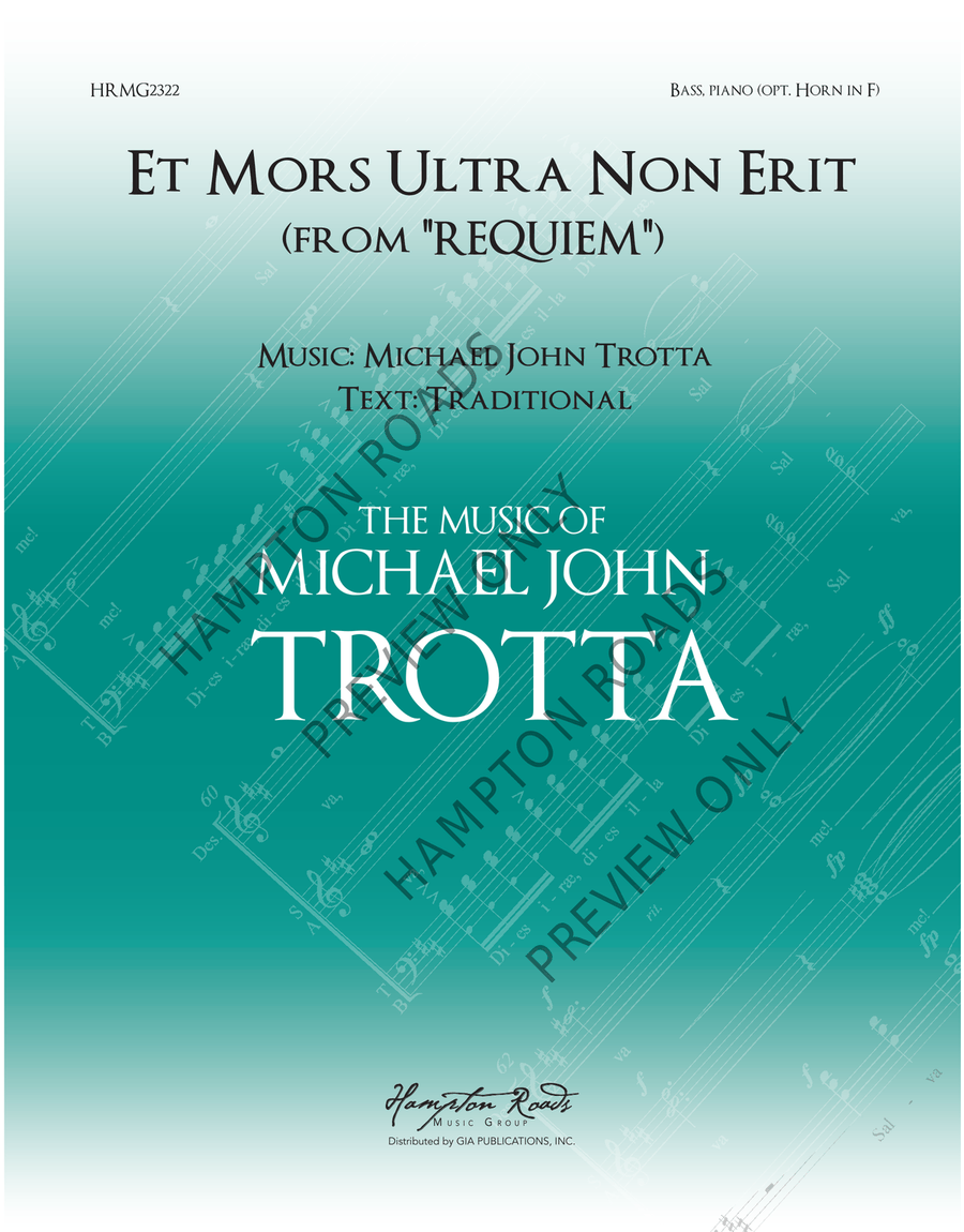Et Mors Ultra Non Erit (Bass Vocal Solo) Voice Solo scores gallery preview page 2
