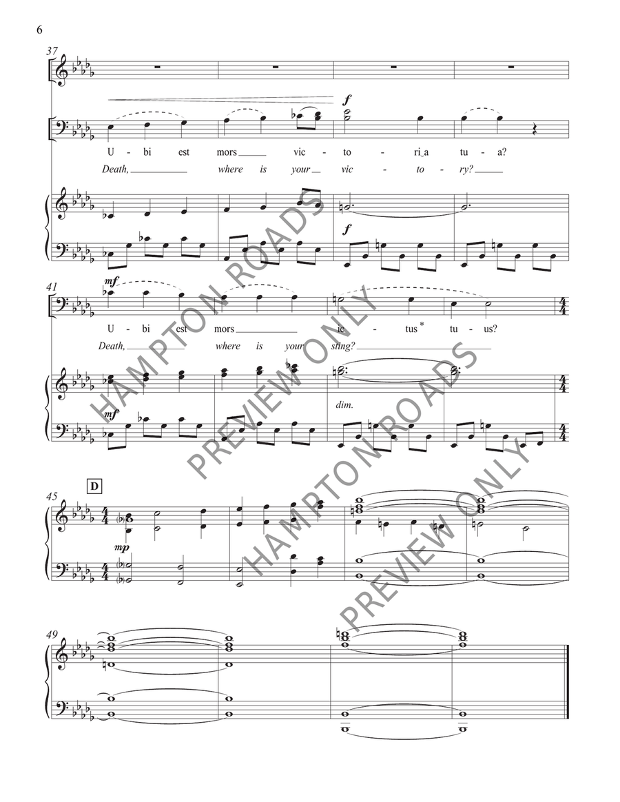 Et Mors Ultra Non Erit (Bass Vocal Solo) Voice Solo scores gallery preview page 7