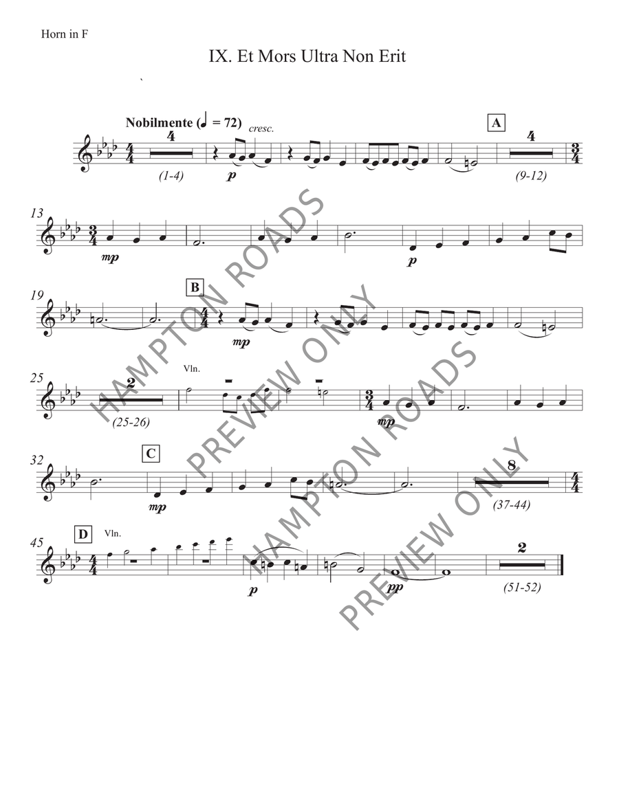 Et Mors Ultra Non Erit (Bass Vocal Solo) Voice Solo scores gallery preview page 9