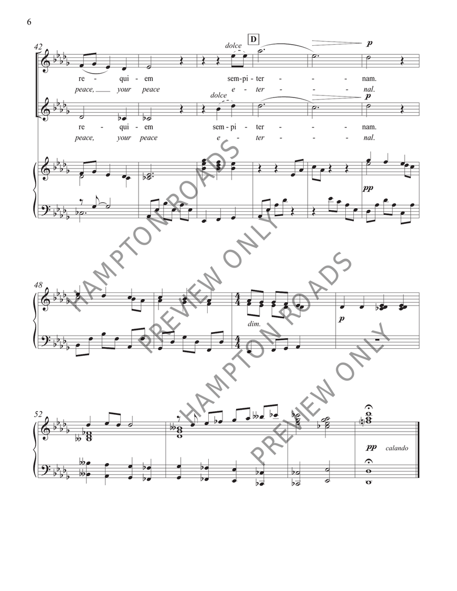 Pie Jesu (Soprano/Mezzo Soprano Duet) Mezzo-Soprano Voice scores gallery preview page 7