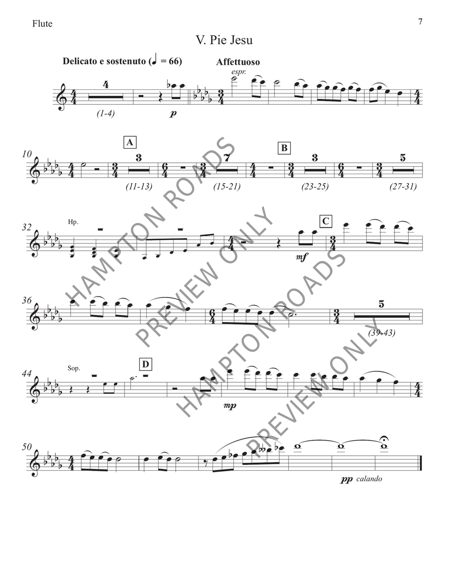 Pie Jesu (Soprano/Mezzo Soprano Duet) Mezzo-Soprano Voice scores gallery preview page 8