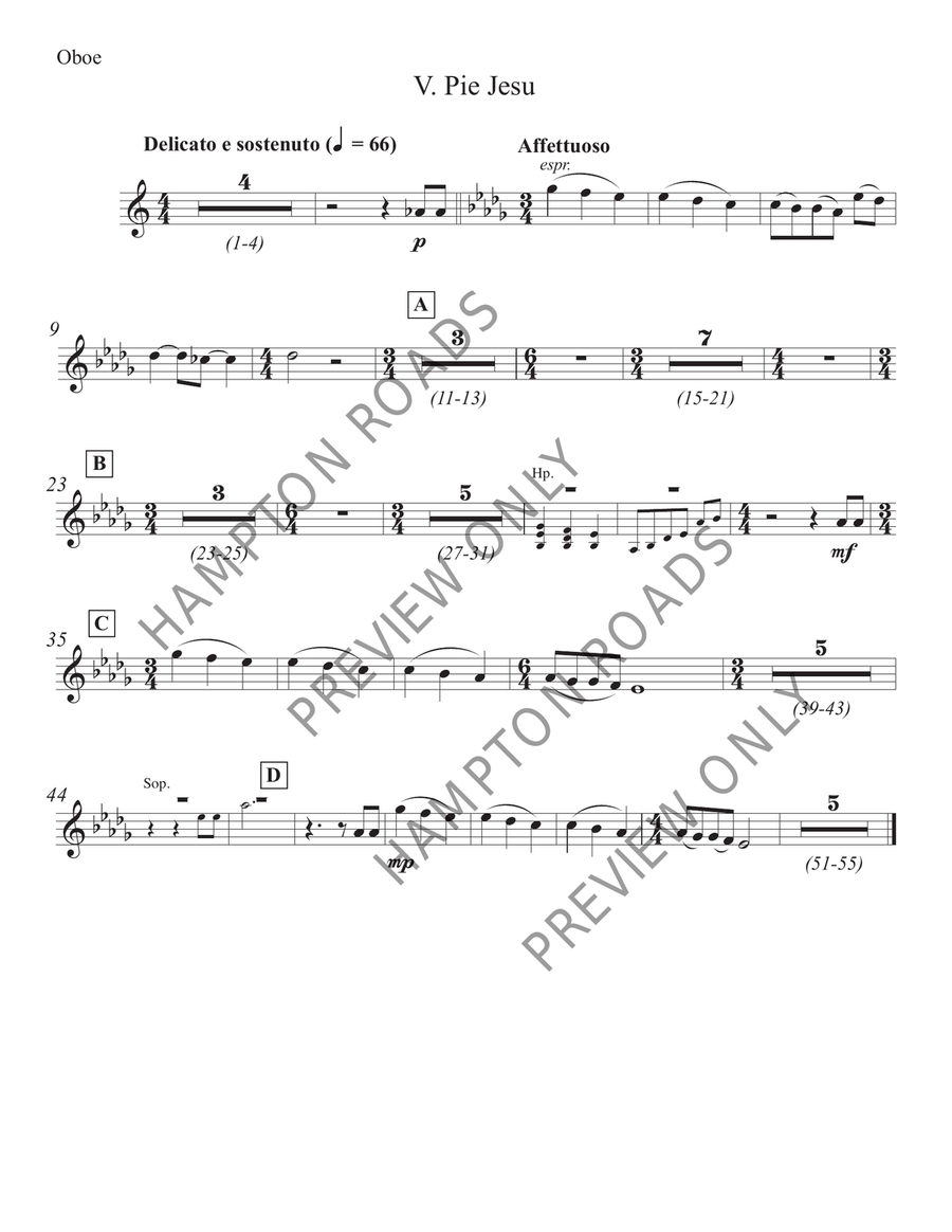 Pie Jesu (Soprano/Mezzo Soprano Duet) Mezzo-Soprano Voice scores gallery preview page 9