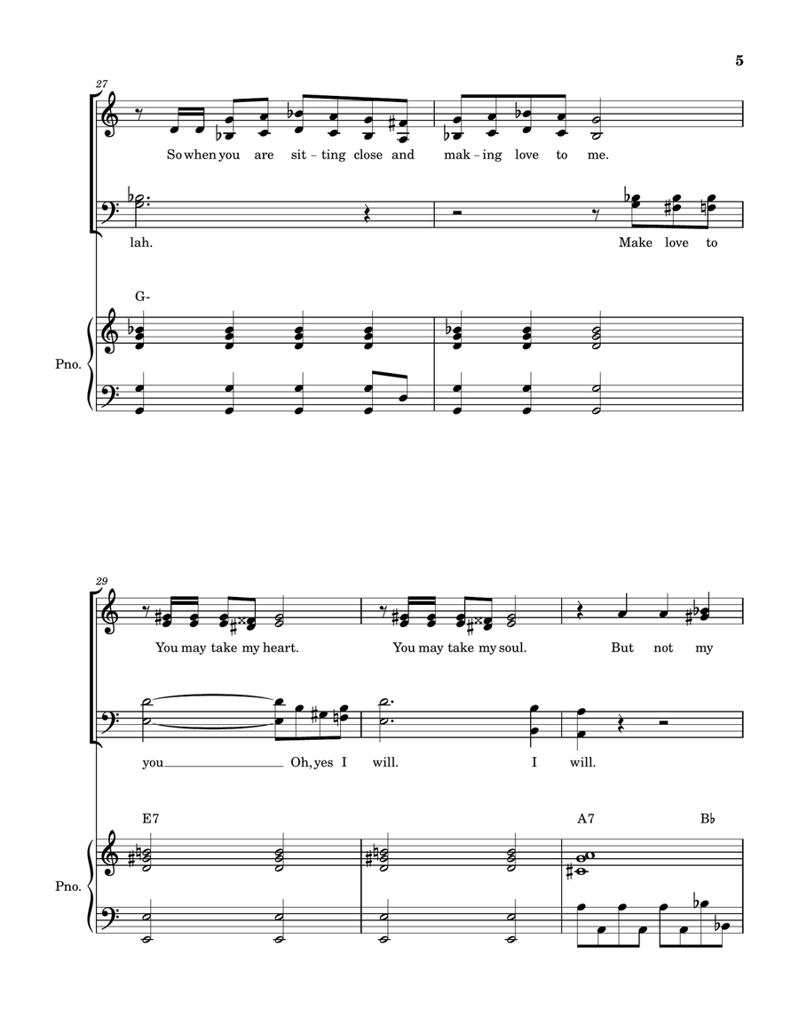 Hernando's Hideaway 4-Part scores gallery preview page 5