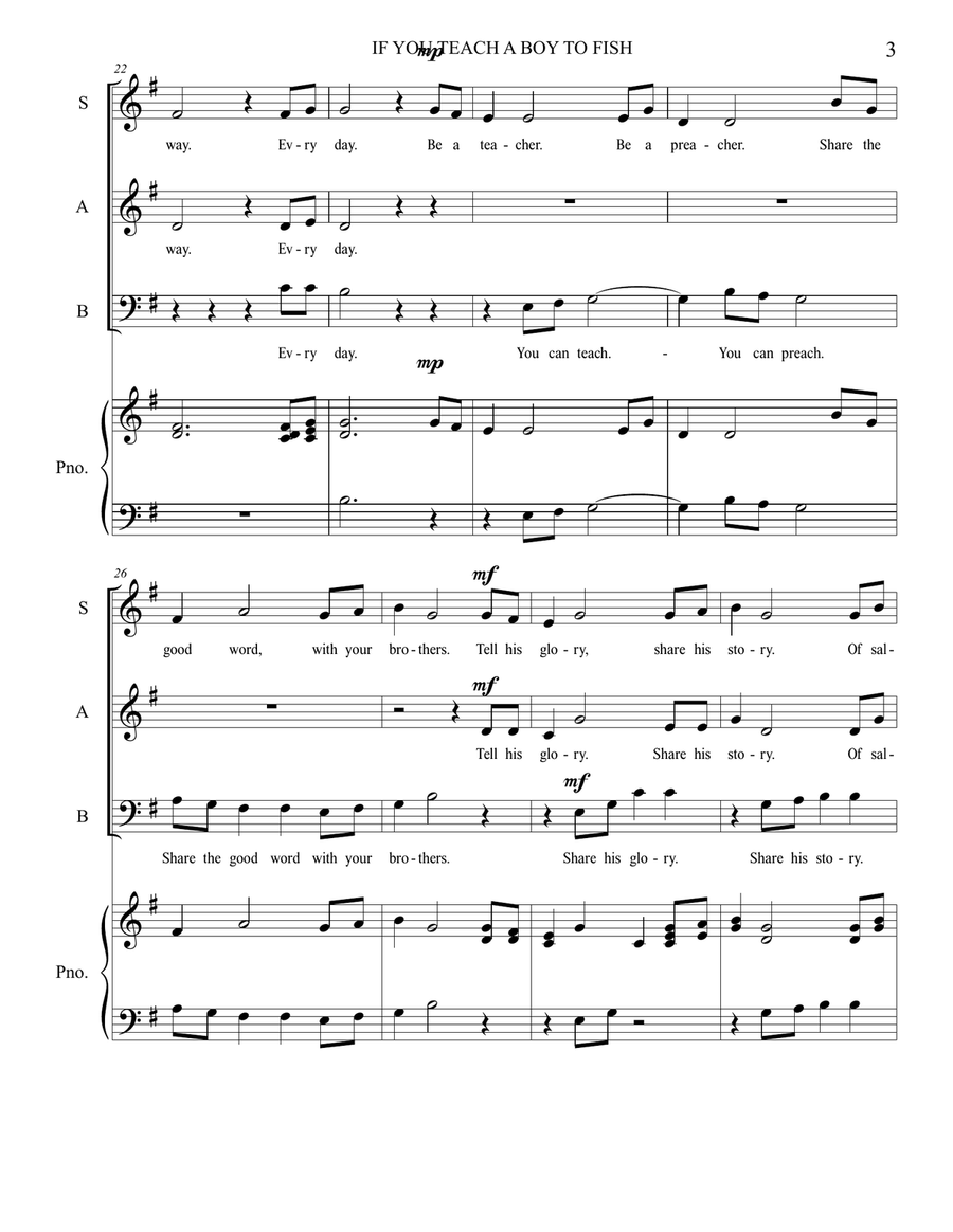 IF YOU TEACH A BOY TO FISH 3-Part scores gallery preview page 4