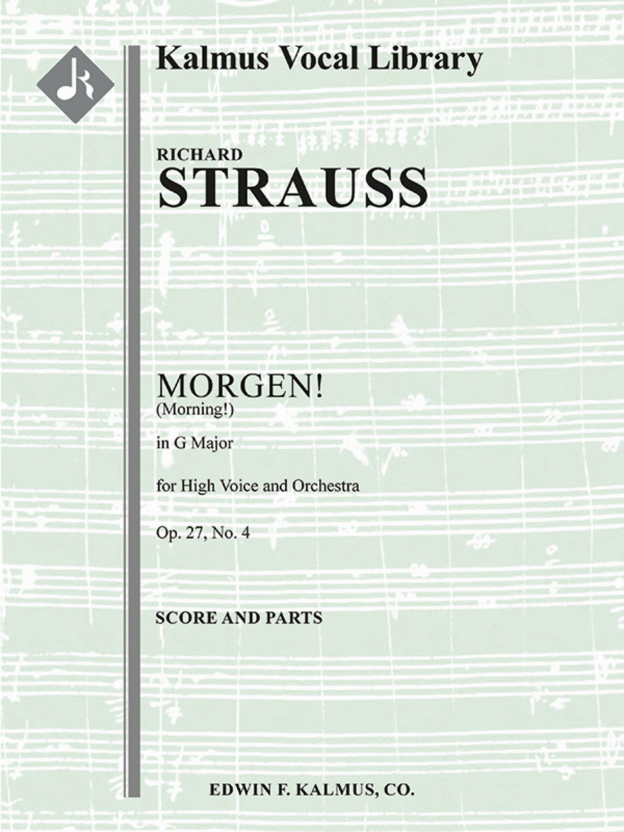 Morgen from Four Songs, Op. 27/4 [composer's transcription in G] Concert Band scores gallery preview page 1