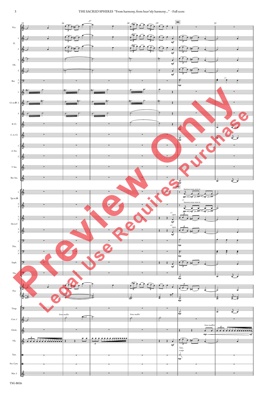 The Sacred Spheres The Sacred Spheres Concert Band scores gallery preview page 3