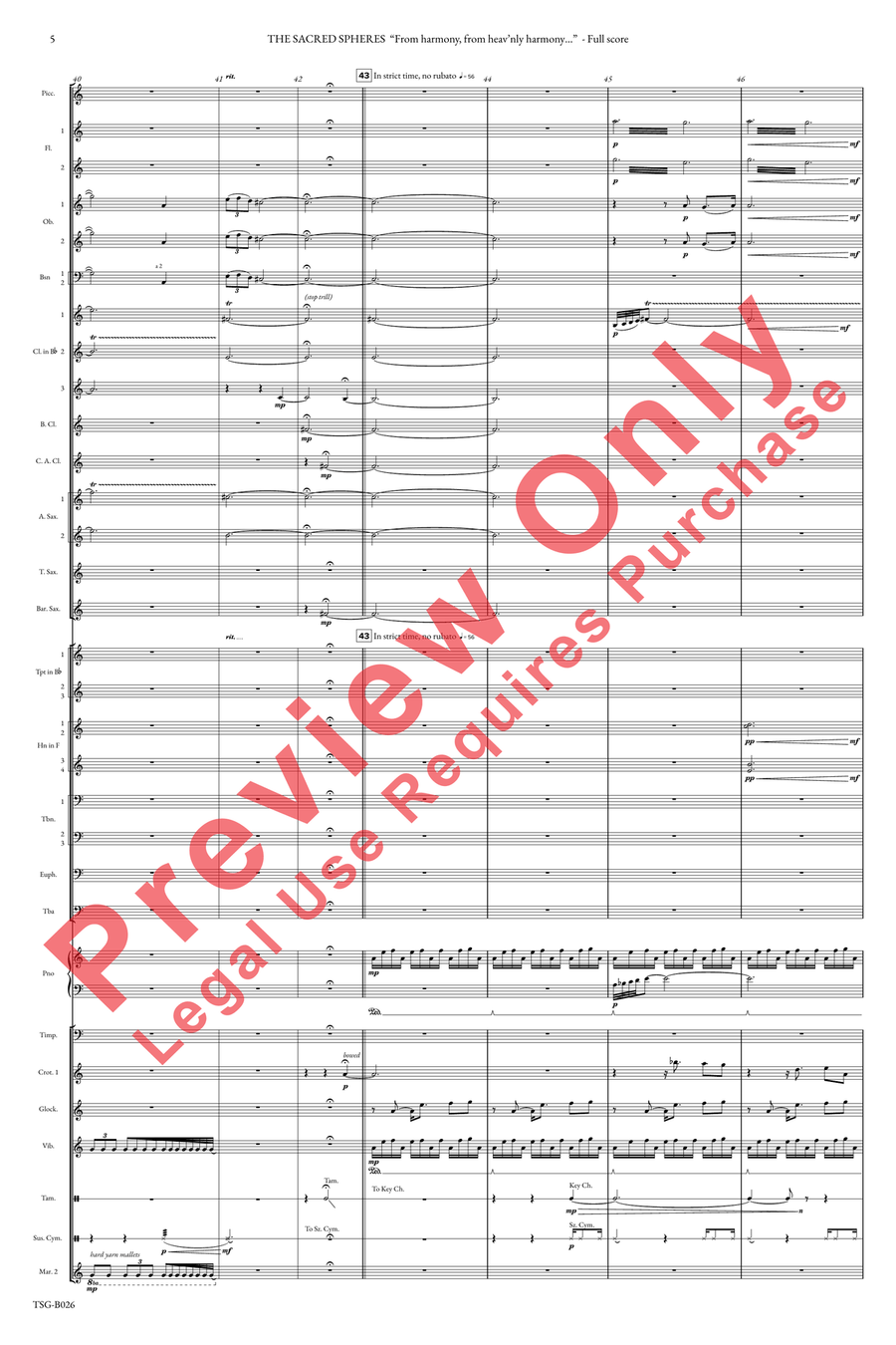The Sacred Spheres The Sacred Spheres Concert Band scores gallery preview page 5