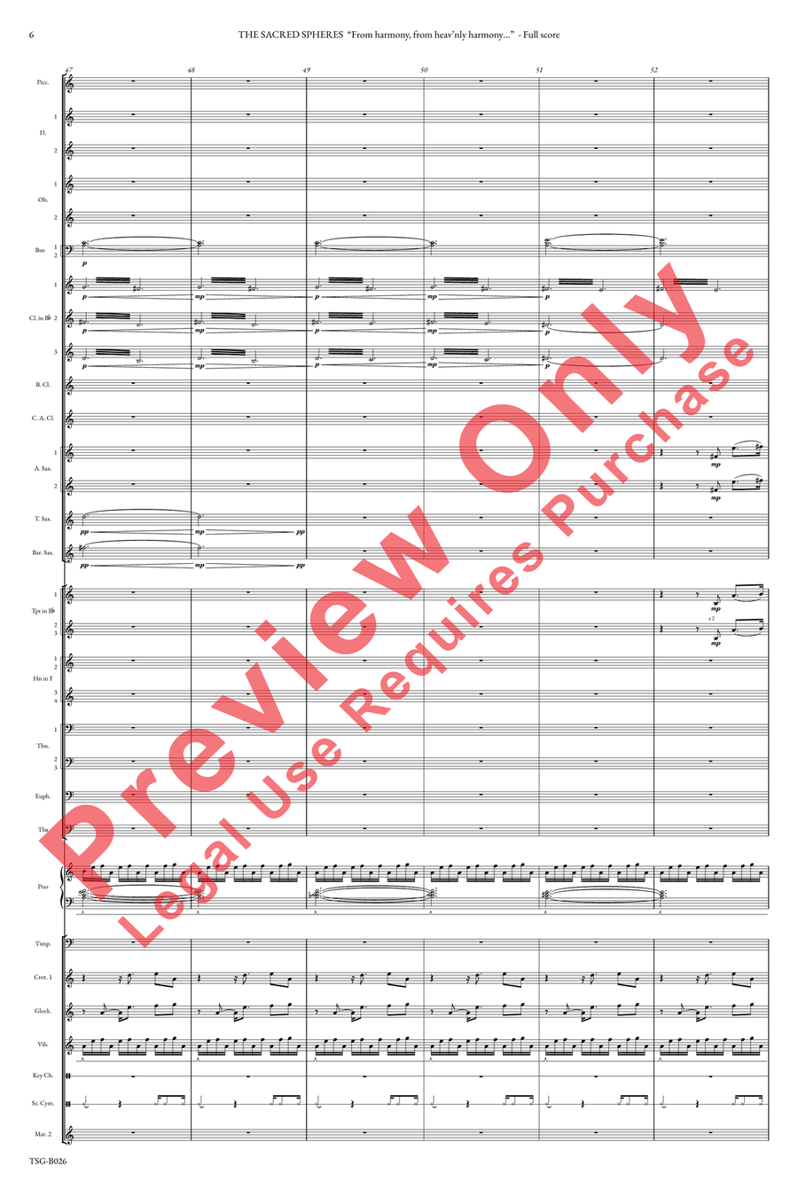 The Sacred Spheres The Sacred Spheres Concert Band scores gallery preview page 6