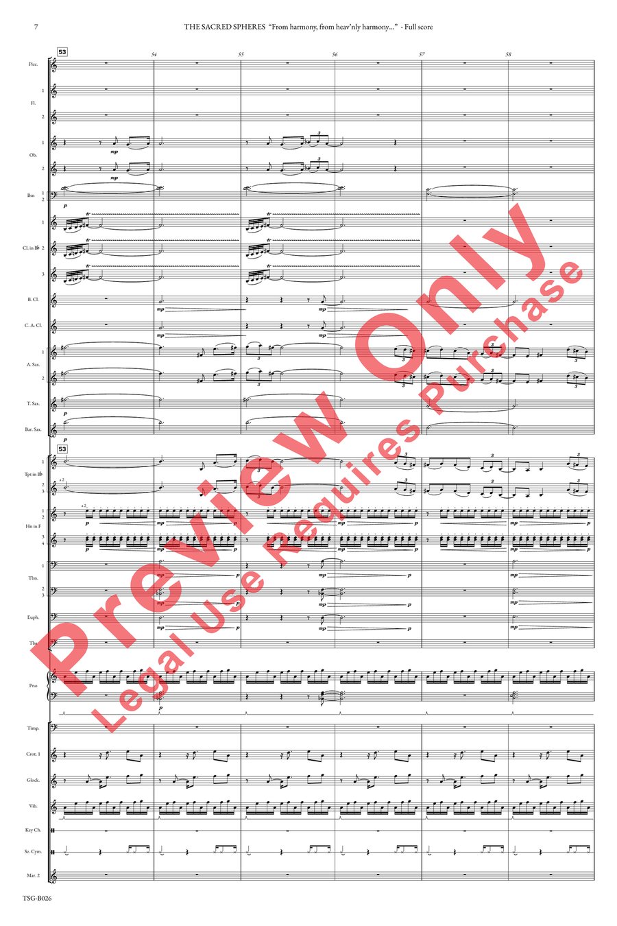 The Sacred Spheres The Sacred Spheres Concert Band scores gallery preview page 7