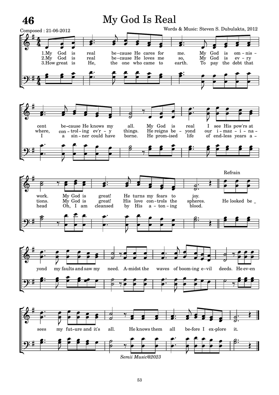 My God Is Real My God Is Real 4-Part scores gallery preview page 1
