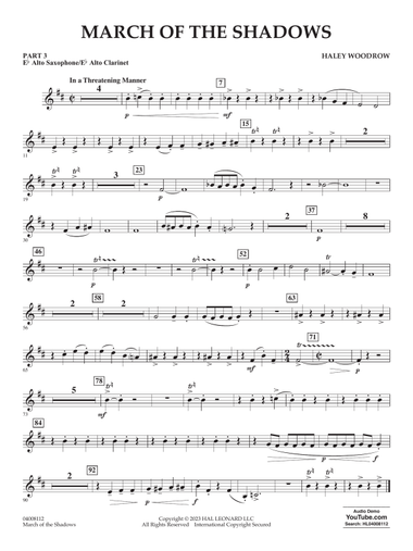 March Of The Shadows - Pt.3 - Eb Alto Sax/Alto Clar.