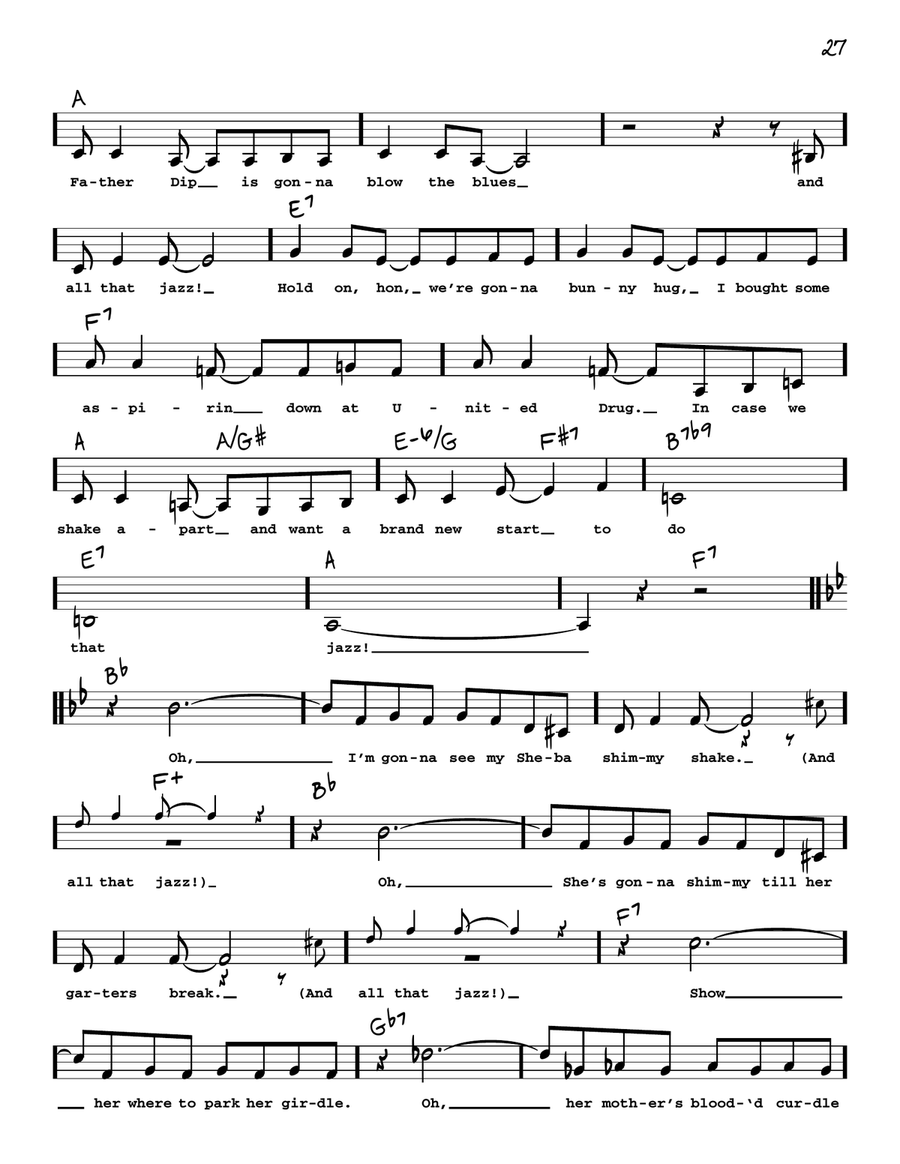 And All That Jazz (from Chicago) (Low Voice) Low Voice scores gallery preview page 2