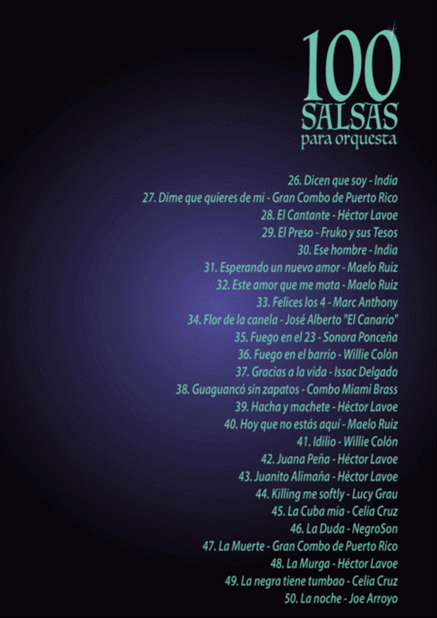 100 Latin Salsa Songs for Electric Bass Bass Guitar scores gallery preview page 3