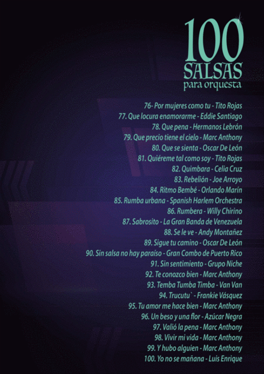100 Latin Salsa Songs for Electric Bass Bass Guitar scores gallery preview page 5