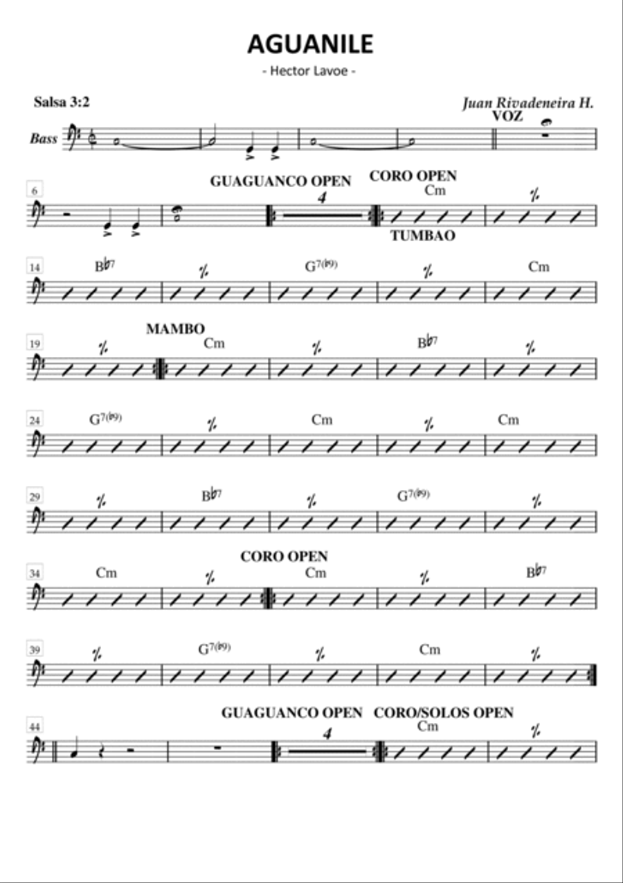 100 Latin Salsa Songs for Electric Bass Bass Guitar scores gallery preview page 6