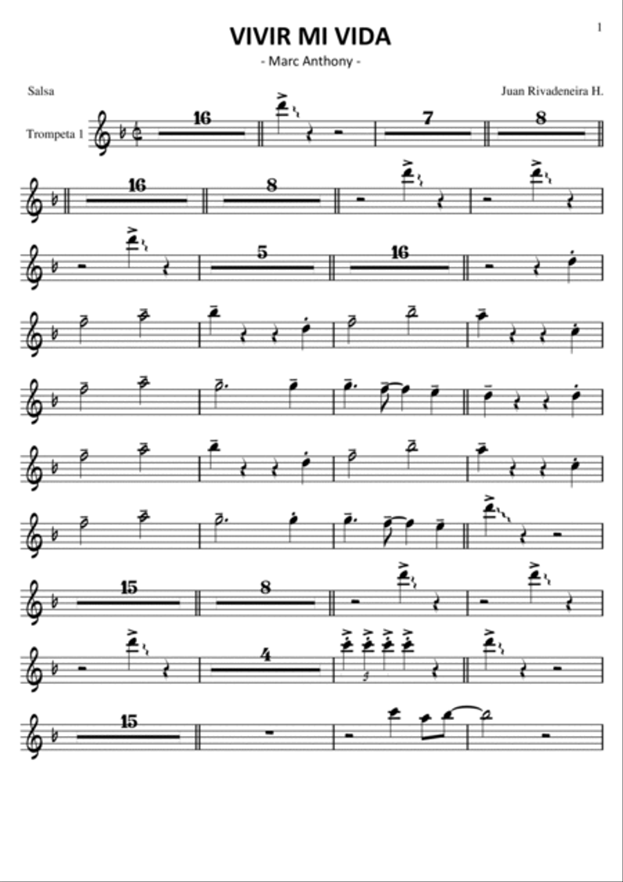 Vivir Mi Vida Full Orchestra scores gallery preview page 3