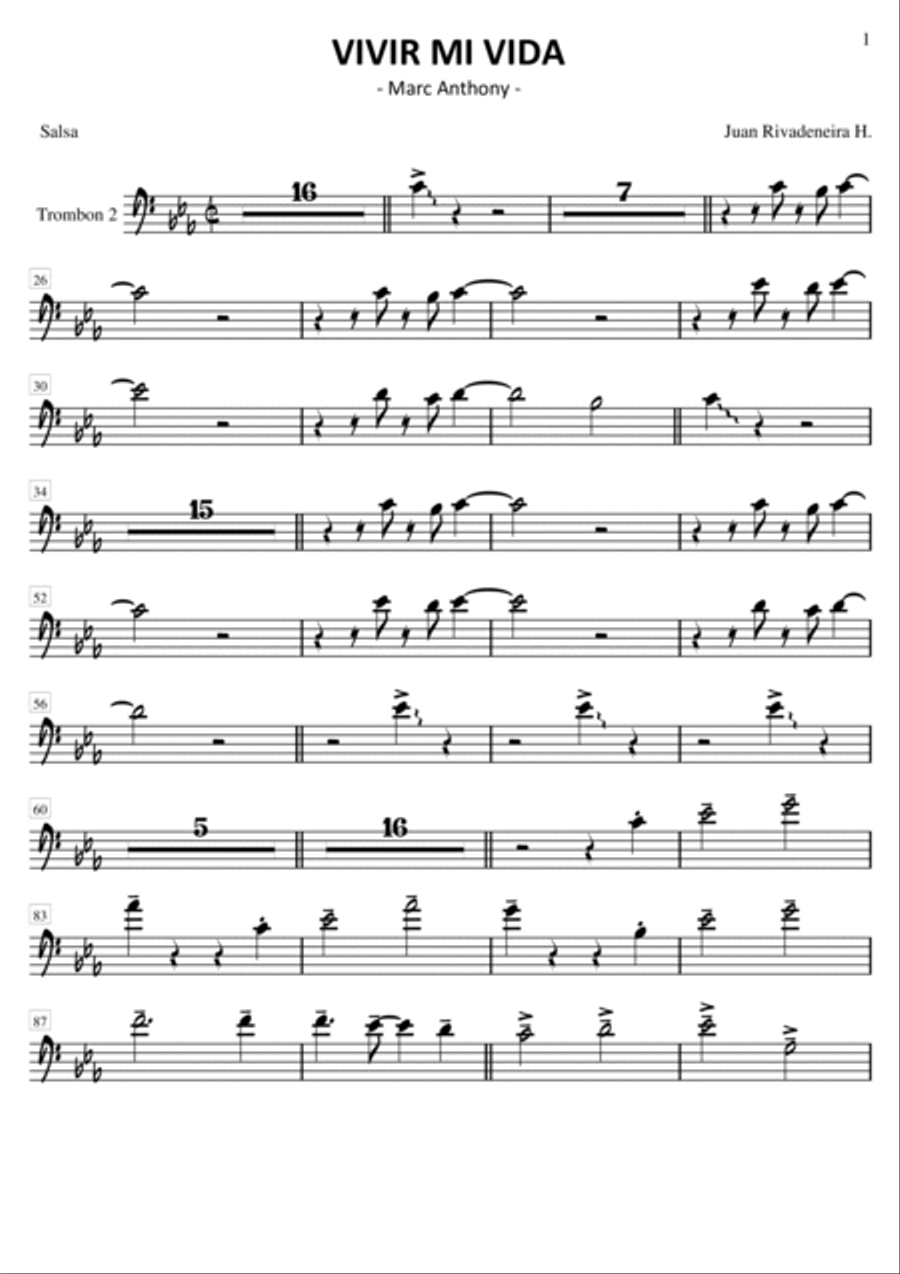 Vivir Mi Vida Full Orchestra scores gallery preview page 5