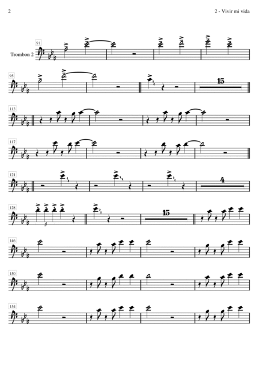 Vivir Mi Vida Full Orchestra scores gallery preview page 6