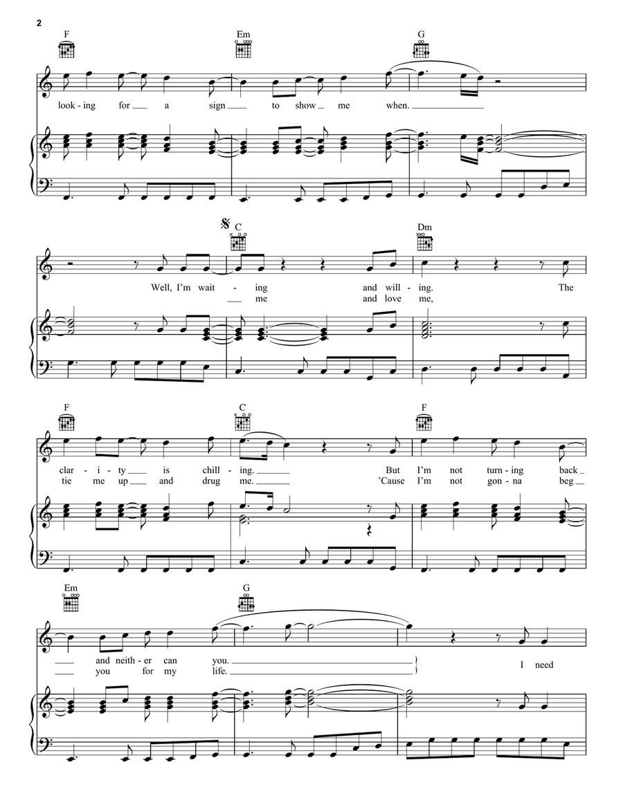Someone To Pull The Trigger Piano, Vocal, Guitar scores gallery preview page 2