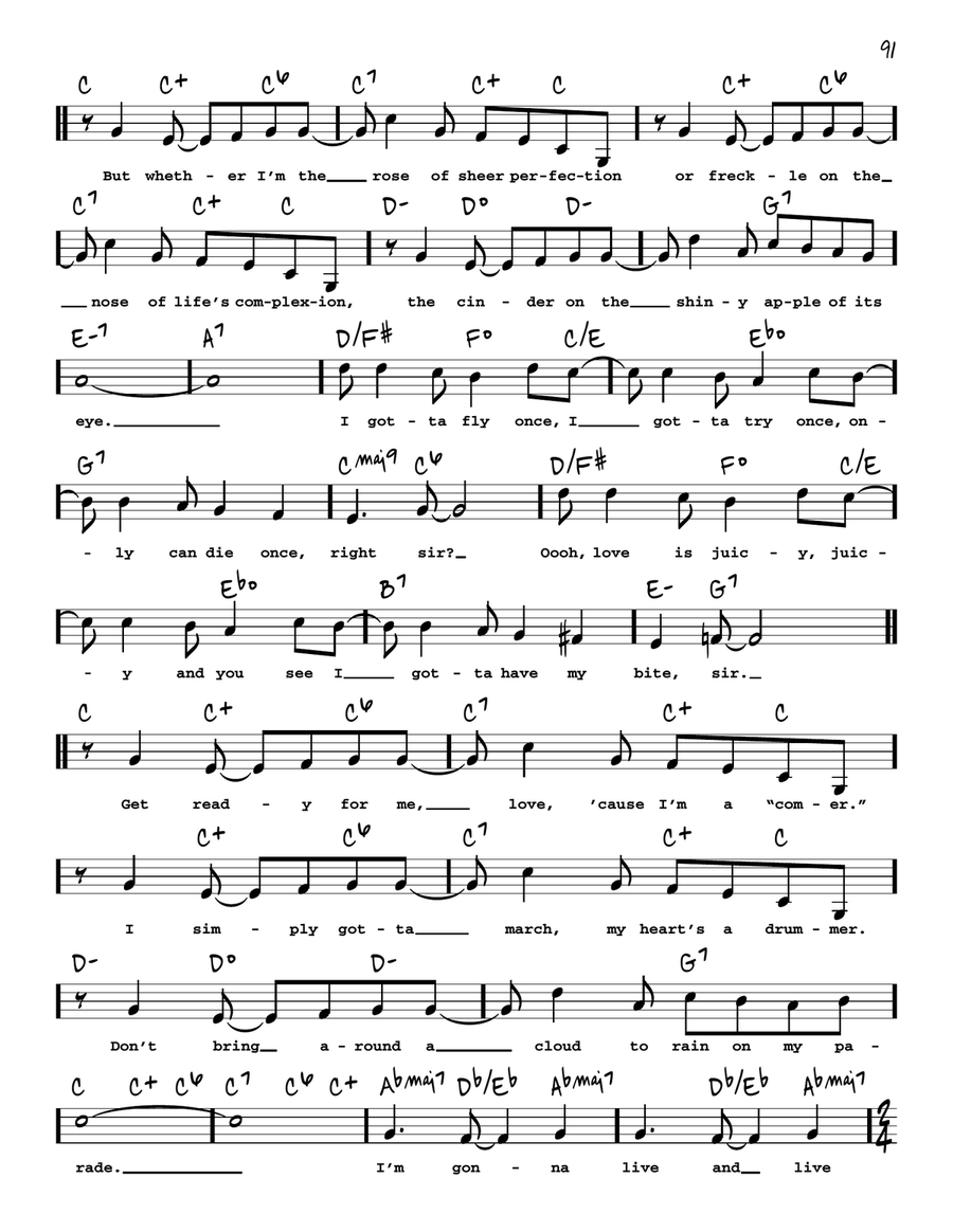 Don't Rain On My Parade (Low Voice) Low Voice scores gallery preview page 2