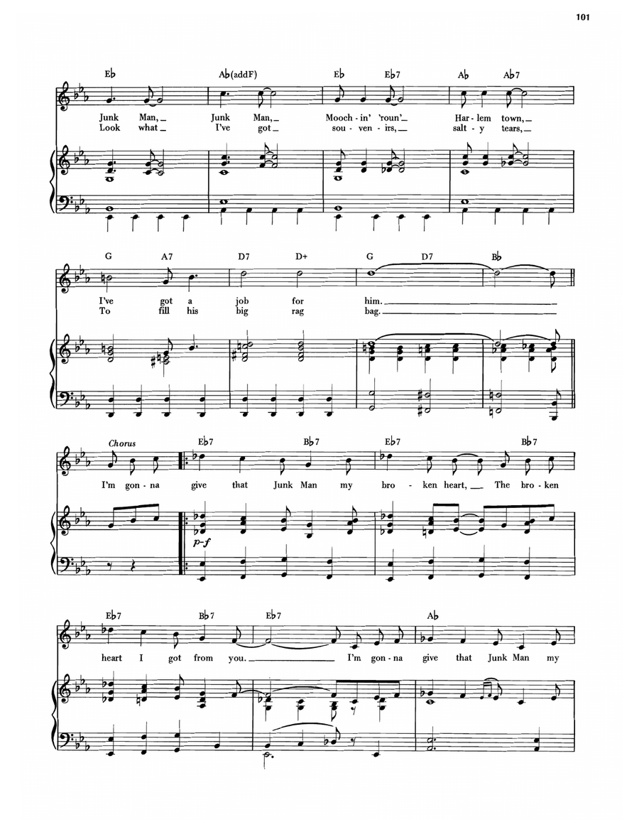 Junk Man Junk Man Piano, Vocal, Guitar scores gallery preview page 2