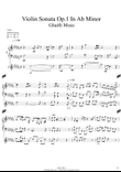 Violin Sonata Op. 1 A Flat Minor