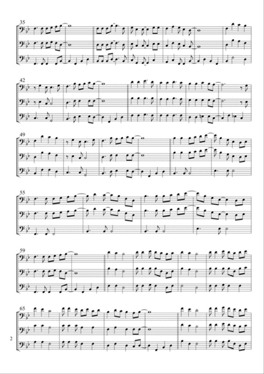 Mary's Boy Child Bass Trombone scores gallery preview page 3
