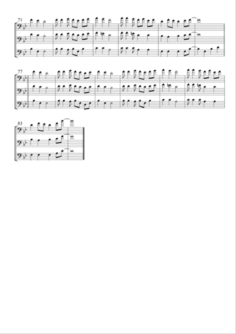 Mary's Boy Child Bass Trombone scores gallery preview page 4