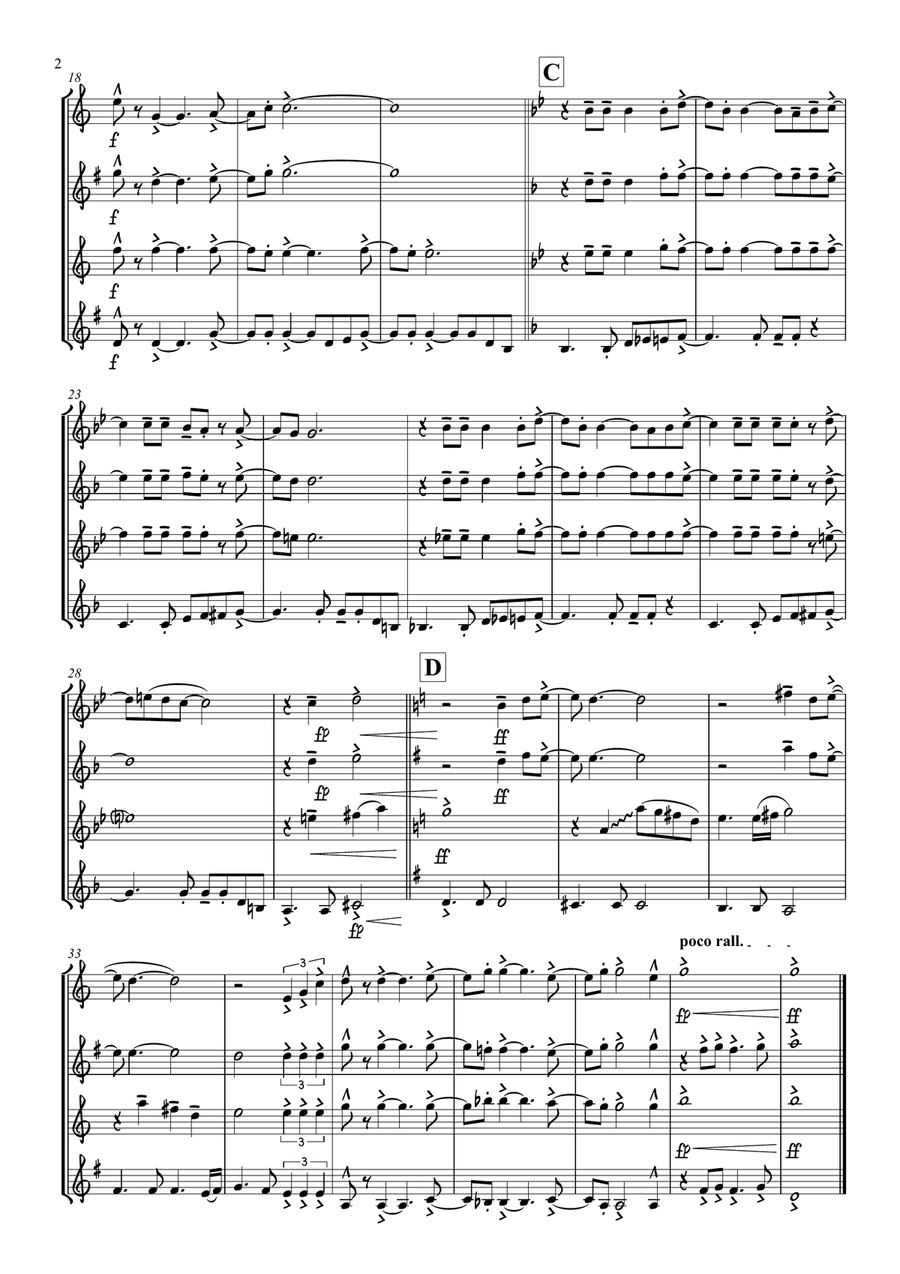 I'll Be There I'll Be There Saxophone Quartet scores gallery preview page 2