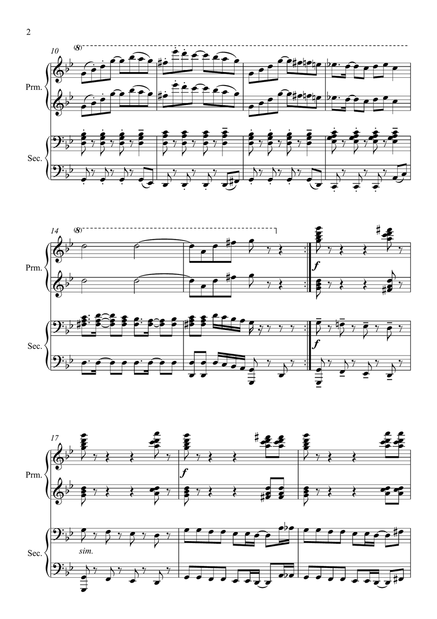 Tango màs o menos Tango màs o menos 1 Piano, 4-Hands scores gallery preview page 2