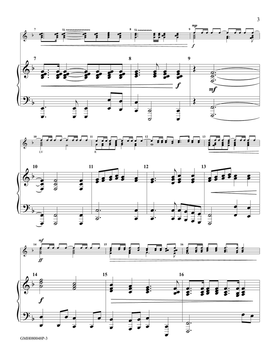 Thine Be the Glory – piano accompaniment to 8 bell version Thine Be the Glory – piano accompaniment to 8 bell version Handbell Choir scores gallery preview page 3